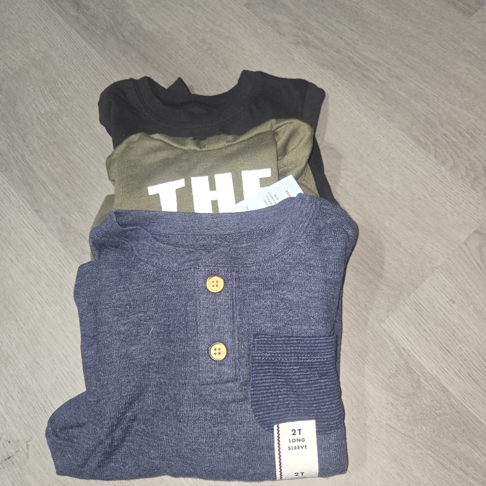 Cat & Jack Kids Long Sleeve Blue Shirt